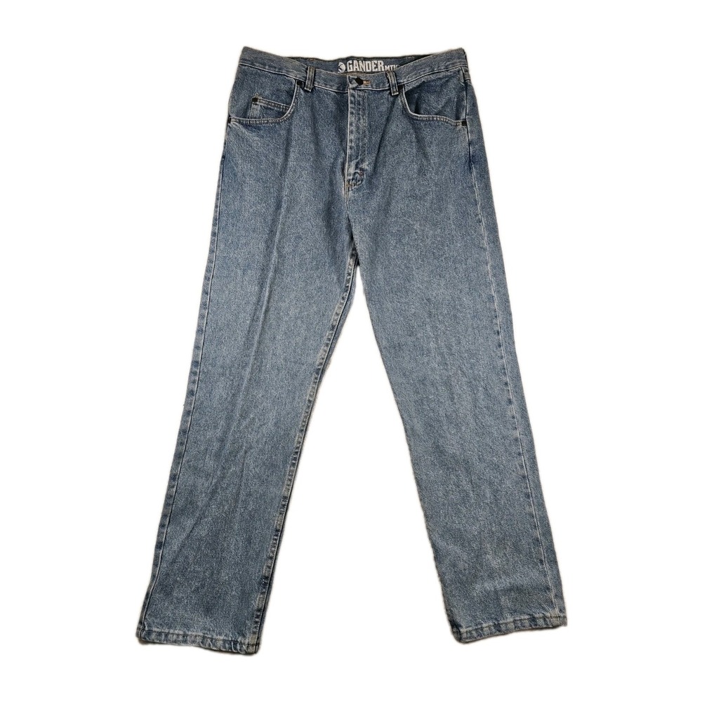 Gander Mountain Mens Jeans 38x32 Light Wash Straight Leg Denim 100%‎ Cotton